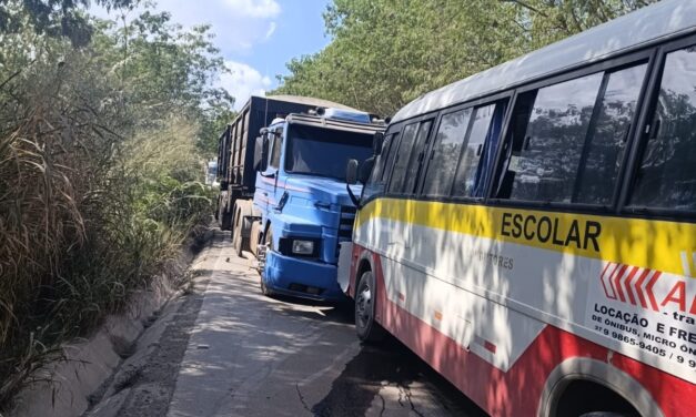 Colisão entre micro-ônibus escolar e carreta deixa duas pessoas feridas em Arcos