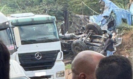 Pai e filho ficam feridos após caminhão tombar no Anel Rodoviário em BH; um deles foi arremessado