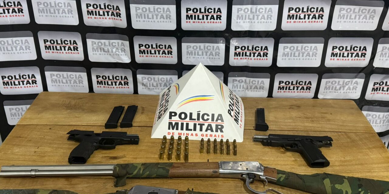 Polícia Militar de Bambuí prende suspeito por violência doméstica e porte de armas de fogo