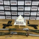 Polícia Militar de Bambuí prende suspeito por violência doméstica e porte de armas de fogo
