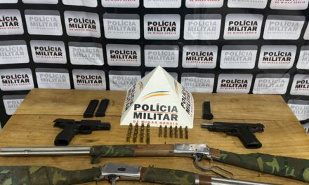 Polícia Militar de Bambuí prende suspeito por violência doméstica e porte de armas de fogo