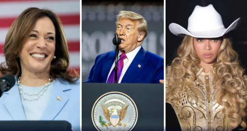 Trump acusa Beyoncé de receber 11 mi de dólares em campanha de Kamala Harris e pede investigação