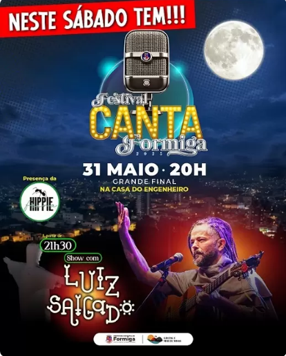 Final do “Festival Canta Formiga 2025” acontecerá neste sábado (31)
