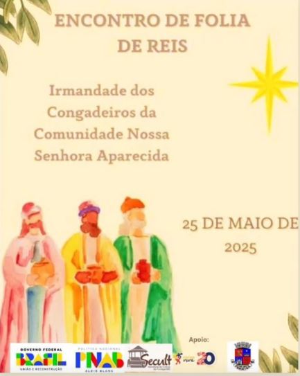 Irmandade dos Congadeiros promoverá Encontro de Folia de Reis 2025