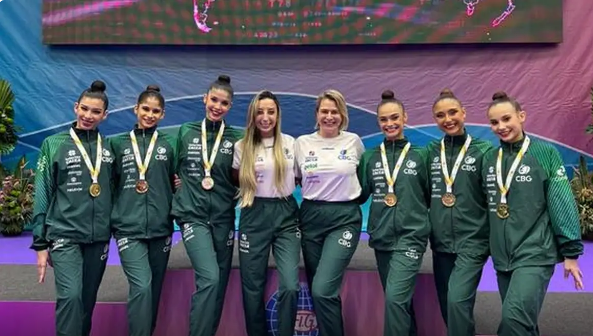 Brasil fecha etapa da Copa do Mundo de Ginástica Rítmica com três ouros