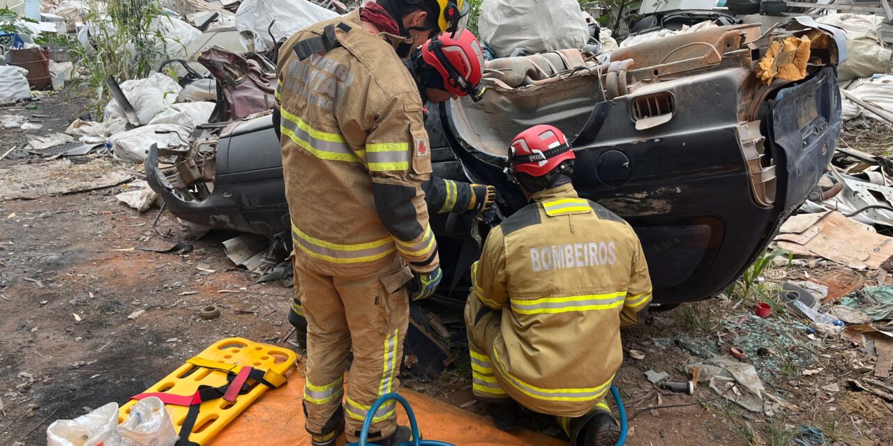 4ª Companhia de Bombeiros Militar, realizou um simulado como parte da campanha Maio Amarelo