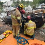 4ª Companhia de Bombeiros Militar, realizou um simulado como parte da campanha Maio Amarelo