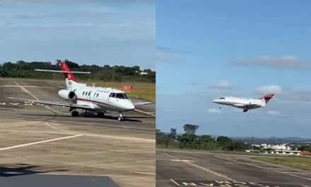 Força Aérea Brasileira faz inspeção em pista no Aeroporto de Divinópolis