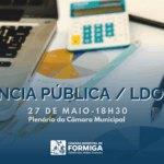 Câmara Municipal de Formiga realizará Audiência Pública para discutir diretrizes orçamentárias de 2026