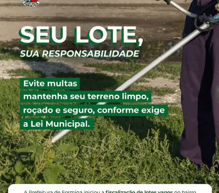 Moradores do Jardim das Acácias são notificados sobre limpeza de lotes vagos