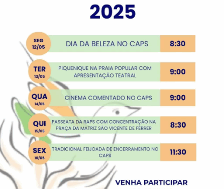 CAPS de Formiga promove semana de luta antimanicomial com programação especial