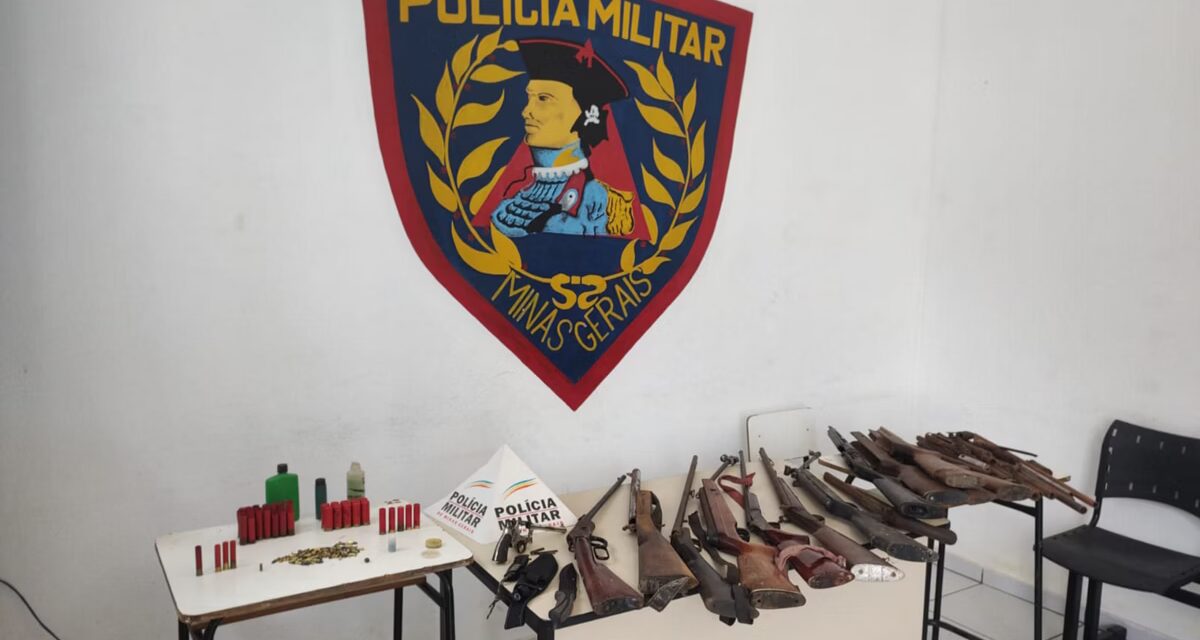 Homem é preso com arsenal de armas e cães de caça em cidade de MG