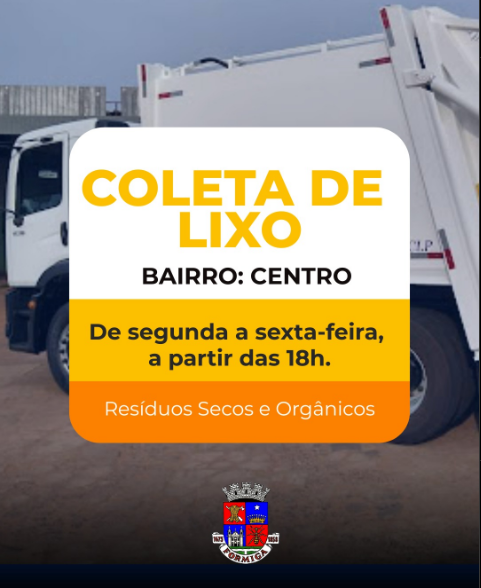 Coleta de lixo é realizada de segunda a sexta-feira, a partir das 18h