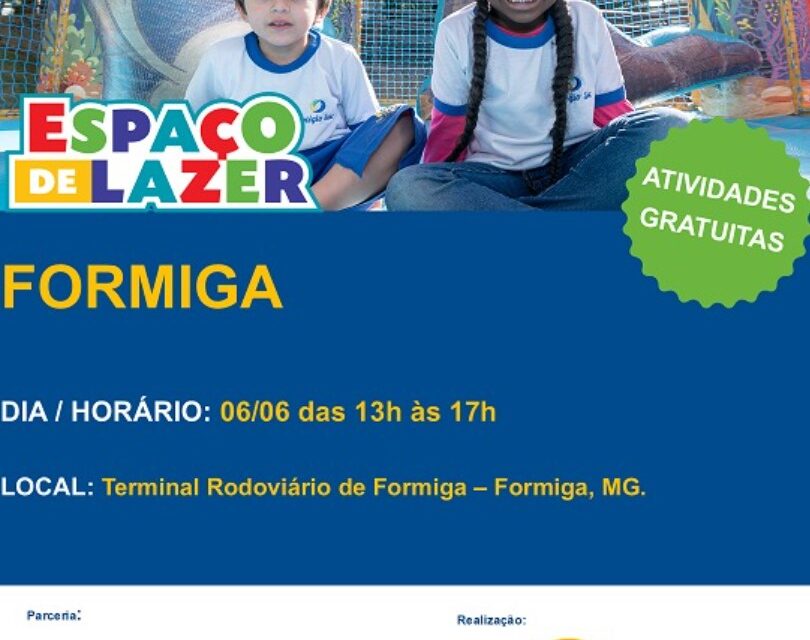 Formiga receberá o “Espaço de Lazer” no dia 6 de junho