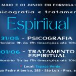 Formiga recebe evento de psicografia e tratamento espiritual nos dias 31 de maio e 1º de junho