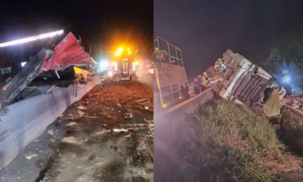 Acidente com caminhão interdita Fernão Dias, na Grande BH