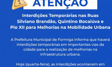 Trechos de ruas serão interditados para manutenção nesta quarta e quinta-feira
