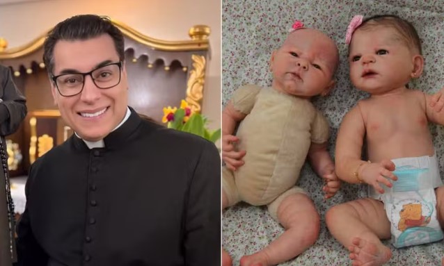 Padre Chrystian Shankar, de Divinópolis divulgou nota sobre as bonecas reborn