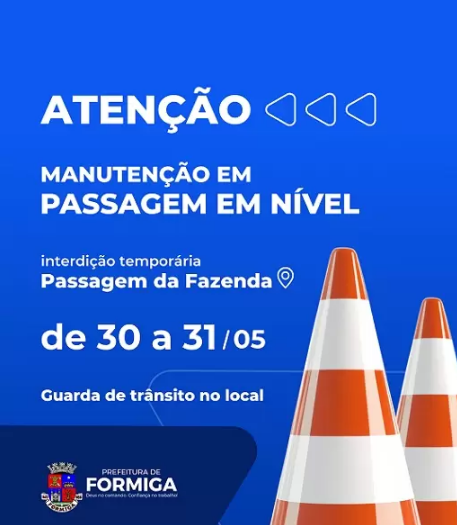 Trânsito será interditado na passagem em nível do Bairro Bela Vista para realização de manutenção