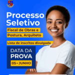 Prefeitura de Formiga divulga a lista de inscritos e local de prova do PSS para Fiscal de Obras e Arquiteto