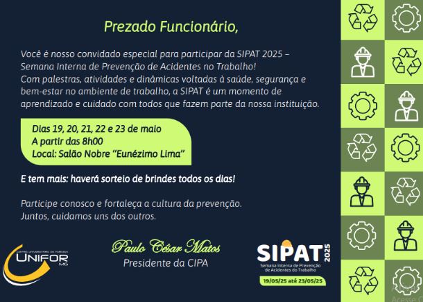 FUOM convida colaboradores para a SIPAT 2025