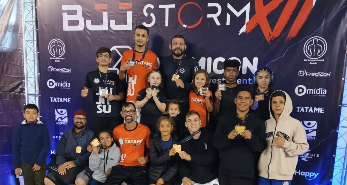 Brilho do Instituto Tatame do Bem: 14 medalhas na 12ª edição do BJJ Storm em Contagem