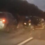 Acidente entre carros e carreta deixa feridos e complica trânsito na BR-381