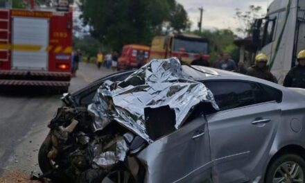 Idoso morre preso às ferragens ao bater de frente com caminhão em MG