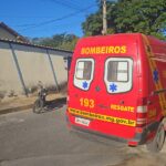 Gestante é socorrida pelos bombeiros após queda de motocicleta em Formiga