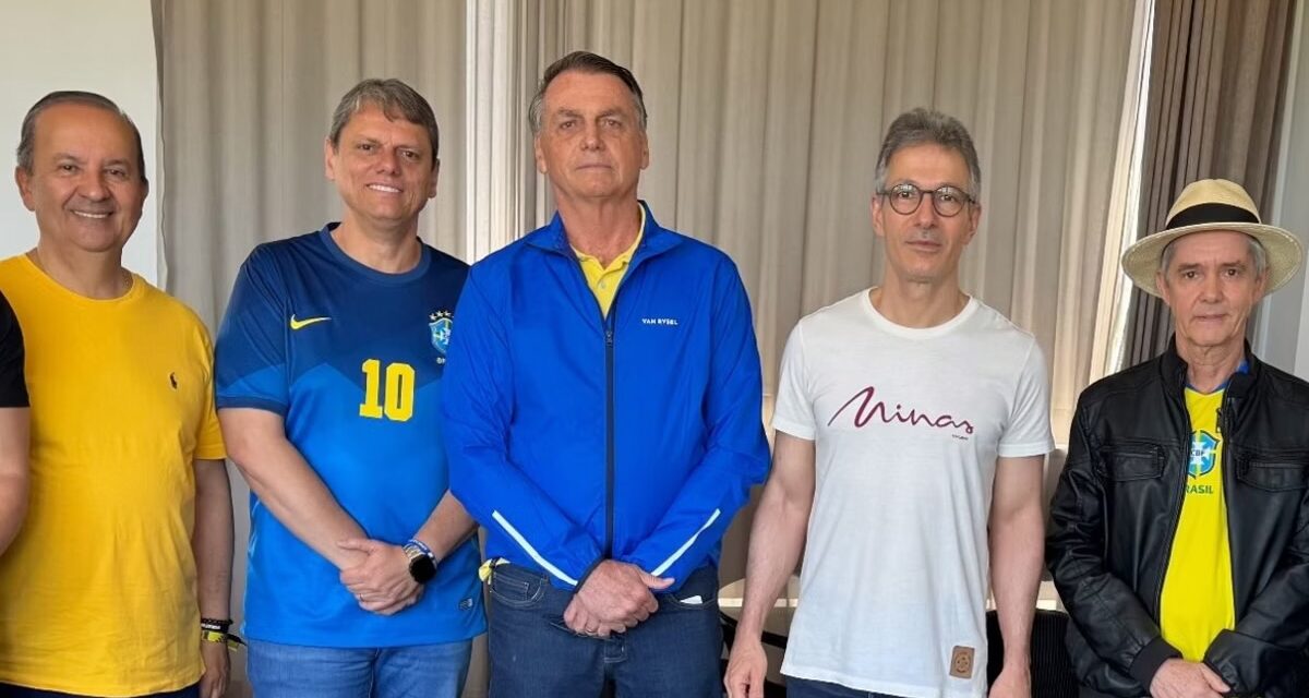 Zema se reúne com Bolsonaro e Tarcísio antes de ato na Paulista contra o STF