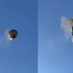 Balão pega fogo no ar, cai e deixa mortos em Santa Catarina