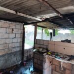 Incêndio foi registrado em residência, em Lagoa da Prata