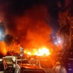 Incêndio atinge pátio de veículos do Detran na Grande BH e destrói quase 40 carros