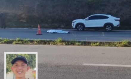 Jovem morre após cair de moto e ser atropelado por caminhão na MG-050