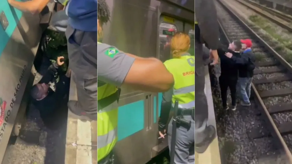 Homem sofre mal súbito e cai em vão entre trem e a plataforma em SP