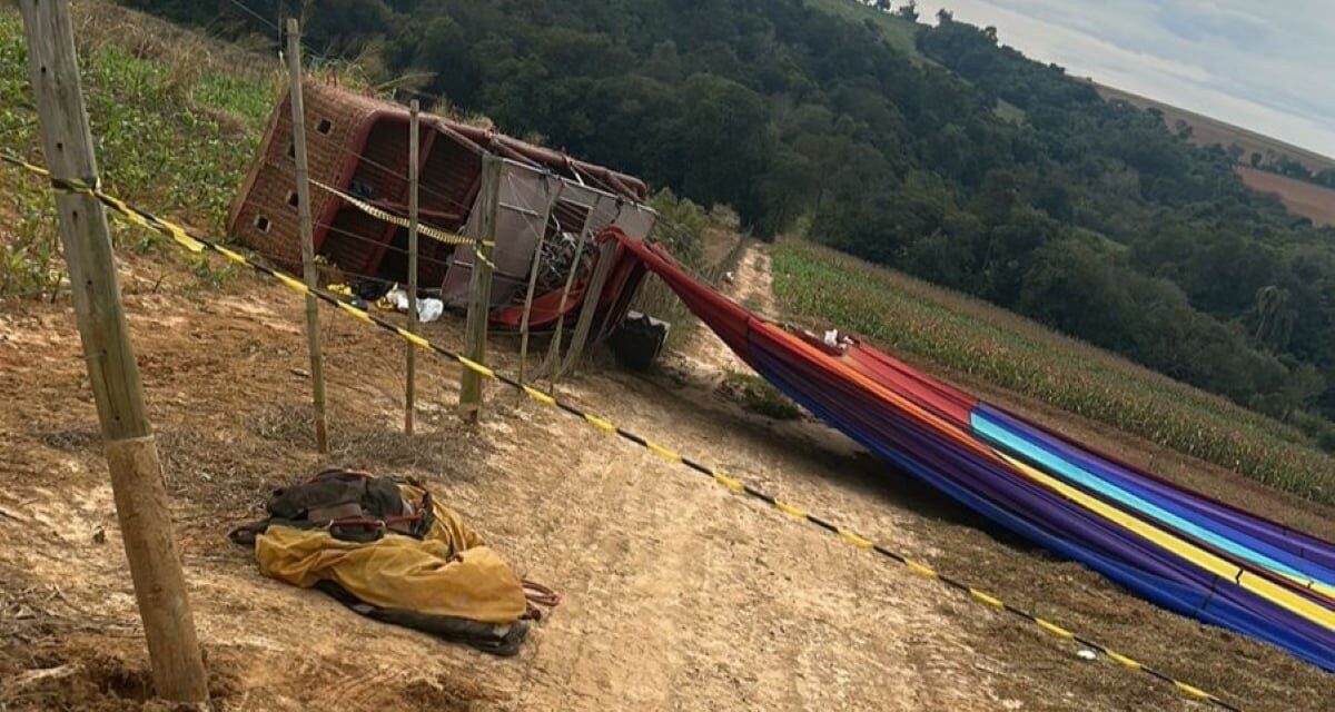 Grupo de excursão do Sul de Minas estava em balão que caiu em SP; uma mulher morreu