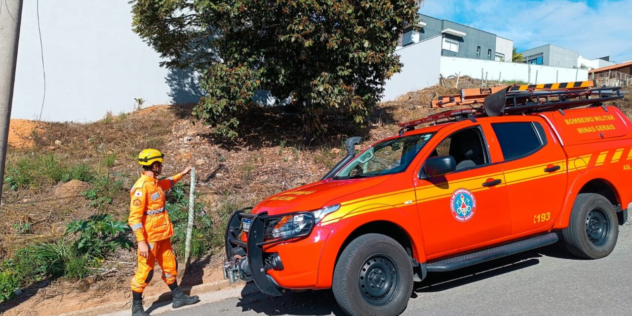 Bombeiros realizam vistorias em lotes vagos para promover a prevenção de incêndios, em Campo Belo