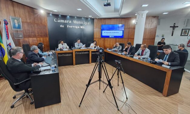Pauta da 26ª reunião da Câmara Municipal de Formiga é divulgada