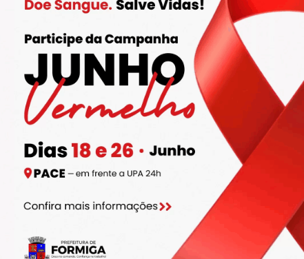 Campanha “Junho Vermelho” prefeitura divulga cronograma de coletas de 18 à 26 de junho