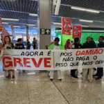 Prefeito de BH, Álvaro Damião, chega em BH sob protesto de professores rede municipal