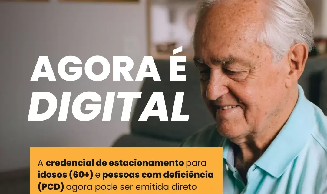 Credencial de estacionamento para idosos e PCD agora pode ser emitida pelo celular