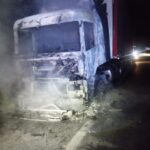 Incêndio em carreta foi registrado na Fernão Dias