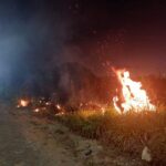 Incêndio foi registrado no bairro Industrial, em Formiga