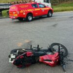 Colisão entre motocicleta e caminhão foi registrada, em Oliveira