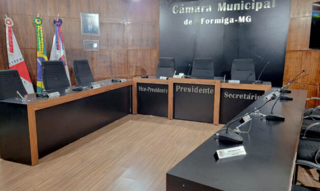 Pauta da 20ª reunião da Câmara Municipal de Formiga é divulgada