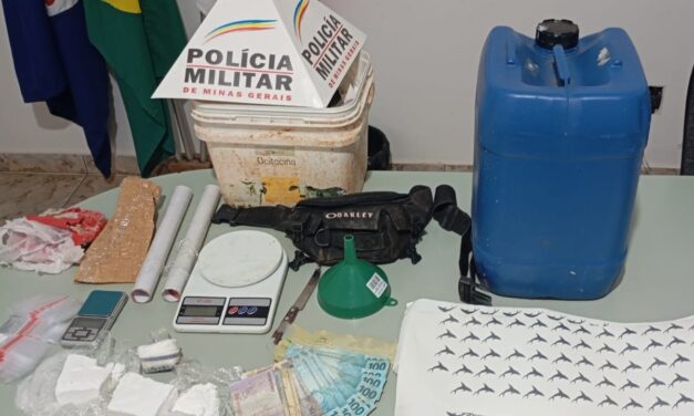Polícia Militar realiza prisão de duas pessoas por tráfico de drogas, em Pimenta