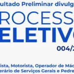 Prefeitura divulga resultado preliminar do processo seletivo 004/2025
