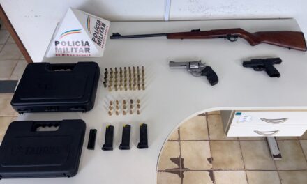 PM apreende 03 armas de fogo, em São Sebastião do Oeste