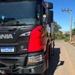 Princípio de incêndio em linha de transmissão de alta tensão, em São Francisco de Paula