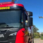Princípio de incêndio em linha de transmissão de alta tensão, em São Francisco de Paula